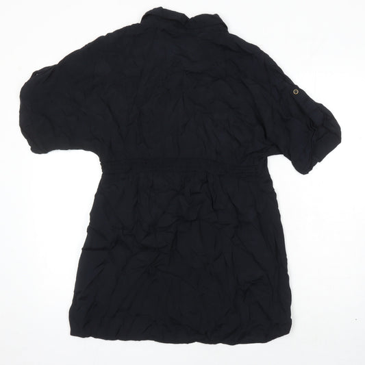 Womens UK Size 12 g21 Black Tunic Blouse