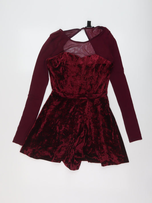 Womens UK Size S FOREVER 21 One-Piece Red Playsuit