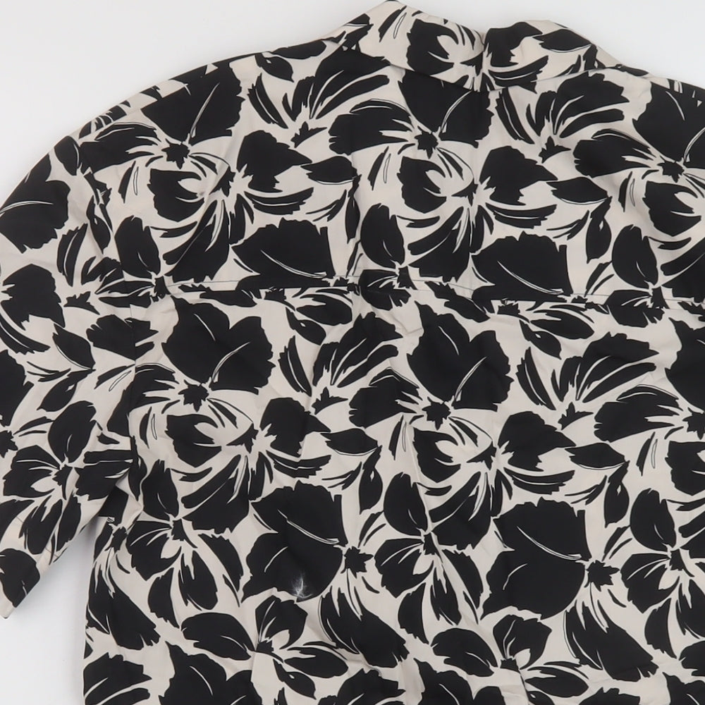 Womens UK Size 6 Marks and Spencer Black Basic Button-Up