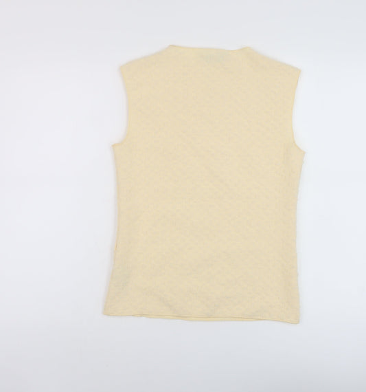 Womens UK Size 12 Marks and Spencer Beige Basic Tank