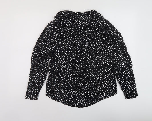 Womens UK Size 10 John Lewis Black Basic Blouse