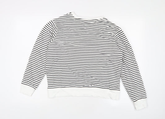 Womens UK Size S Marks and Spencer White Pullover Sweatshirt