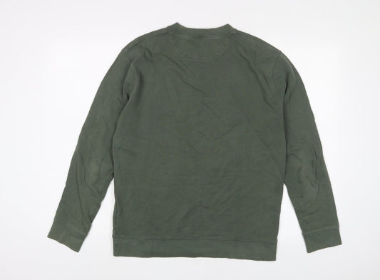 Topman Mens Green Cotton Pullover Sweatshirt Size XS