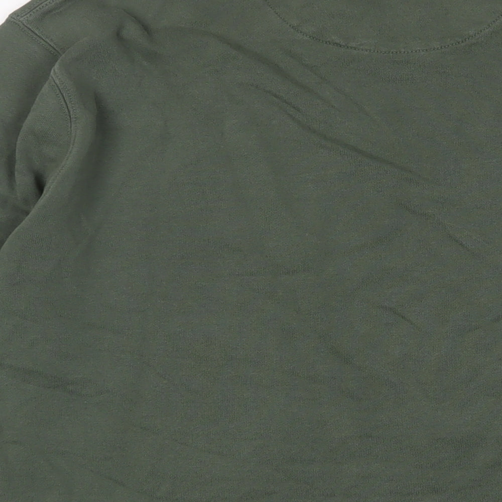 Topman Mens Green Cotton Pullover Sweatshirt Size XS
