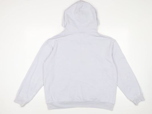 H&M Womens Blue Cotton Pullover Hoodie Size M Pullover