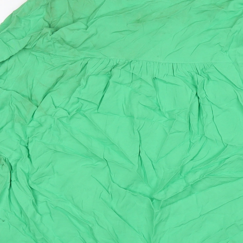 Womens UK Size 8 Marks and Spencer Green Basic T-Shirt