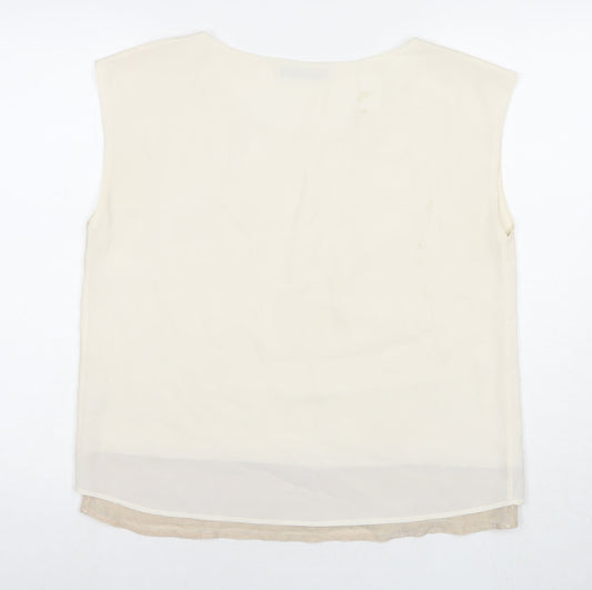Womens UK Size 14 Oasis White Basic Tank