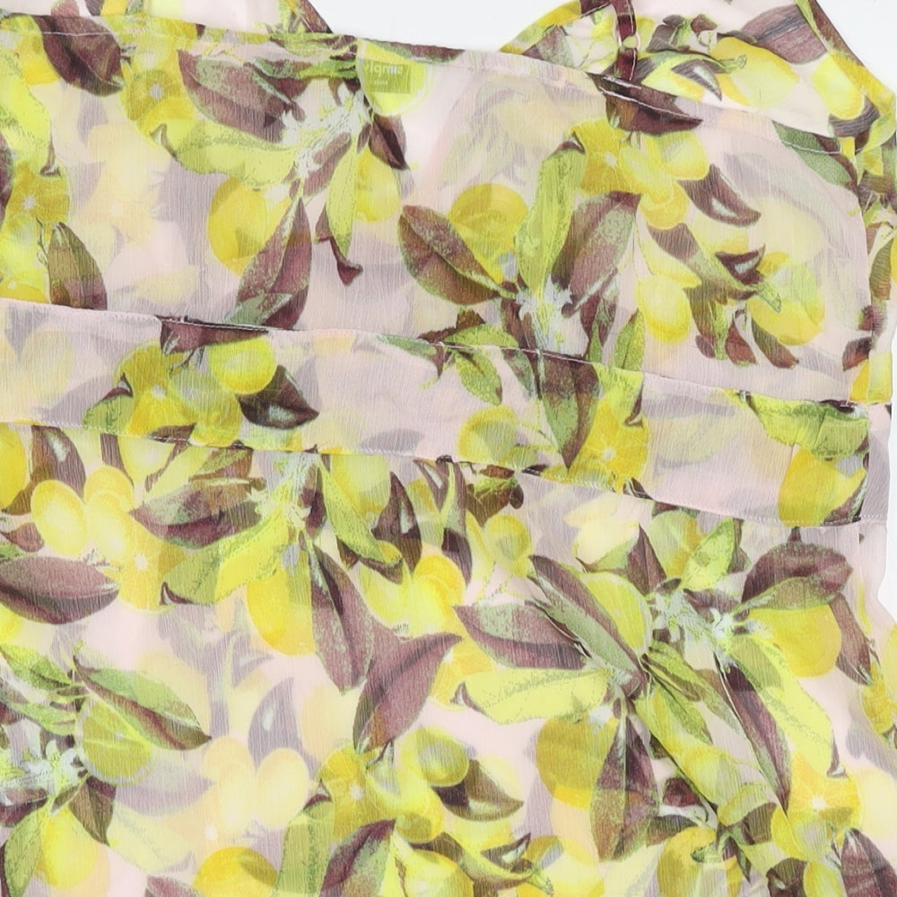 Womens UK Size 14 Simply Be Yellow Tunic Tank
