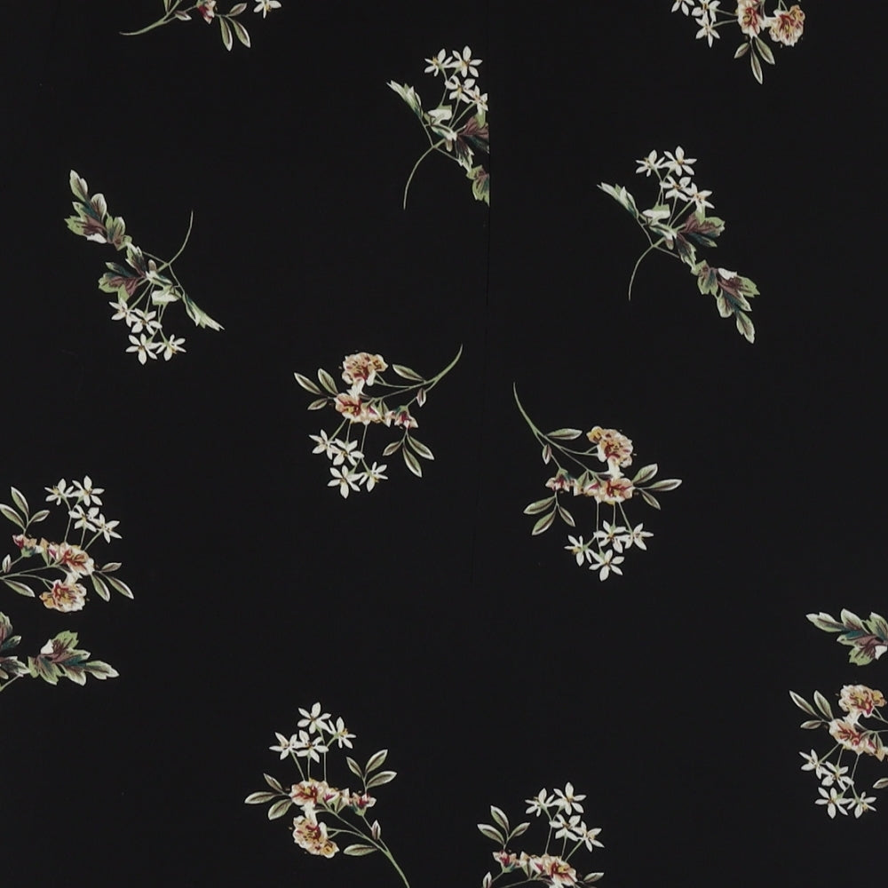 Boohoo Womens Black Polyester A-Line Size 16 Round Neck Pullover