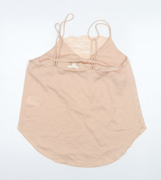 Womens UK Size 14 H&M Beige Basic Tank