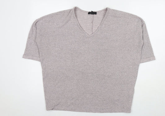 Womens UK Size M New Look Grey Basic T-Shirt