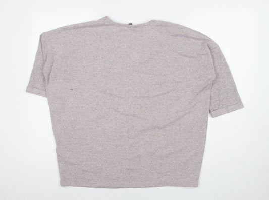 Womens UK Size M New Look Grey Basic T-Shirt
