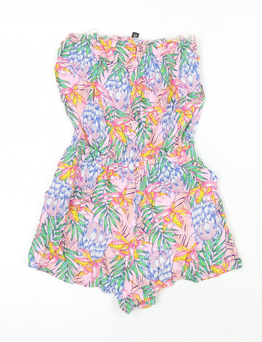 Womens UK Size 6 H&M One-Piece Multicoloured Playsuit