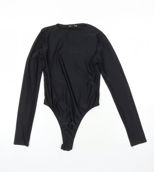 Womens UK Size 8 PRETTYLITTLETHING One-Piece Black Bodysuit