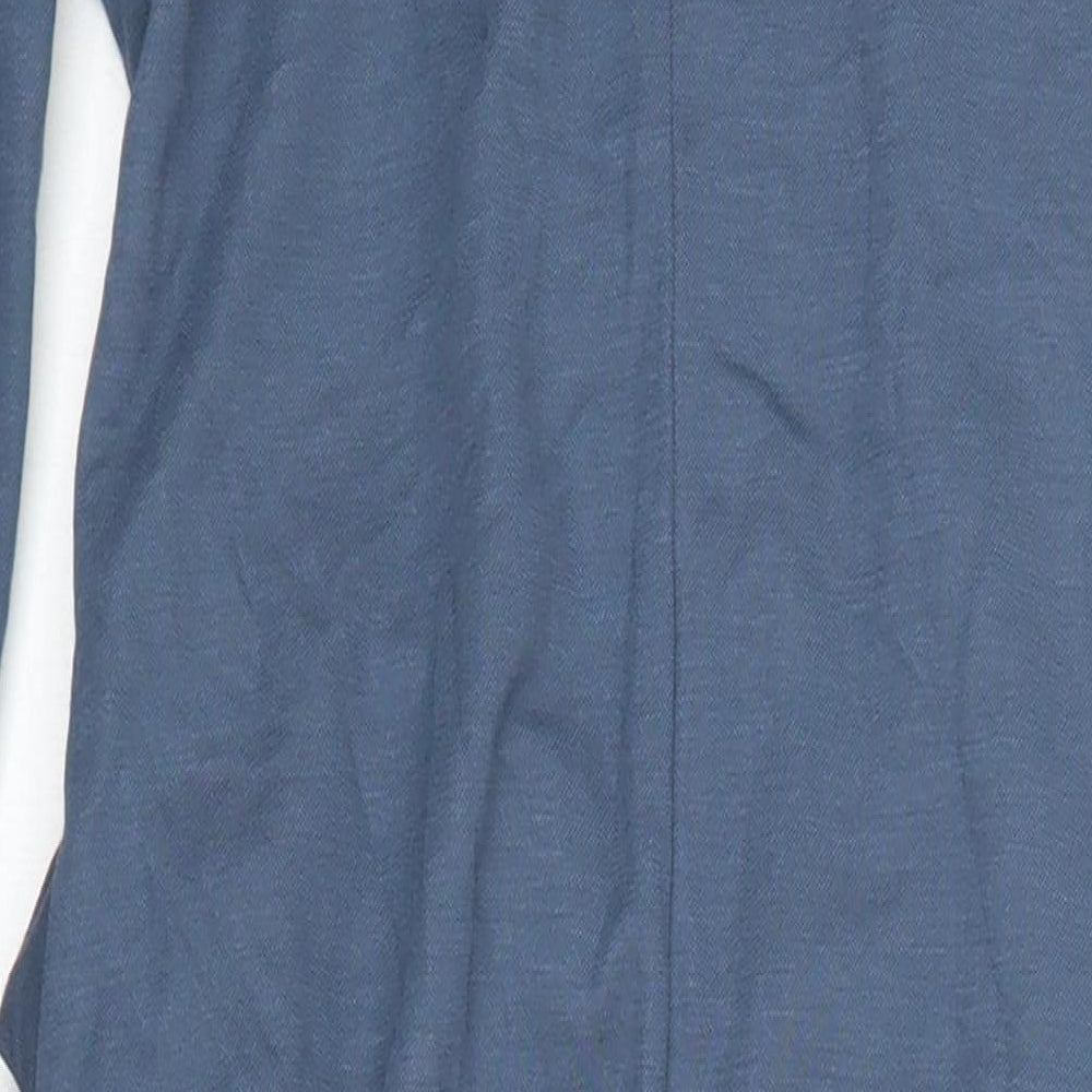 M&S Womens Blue Modal A-Line Size 6 Round Neck