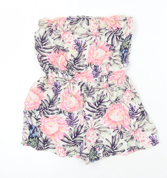 Womens UK Size 6 H&M One-Piece Multicoloured Playsuit