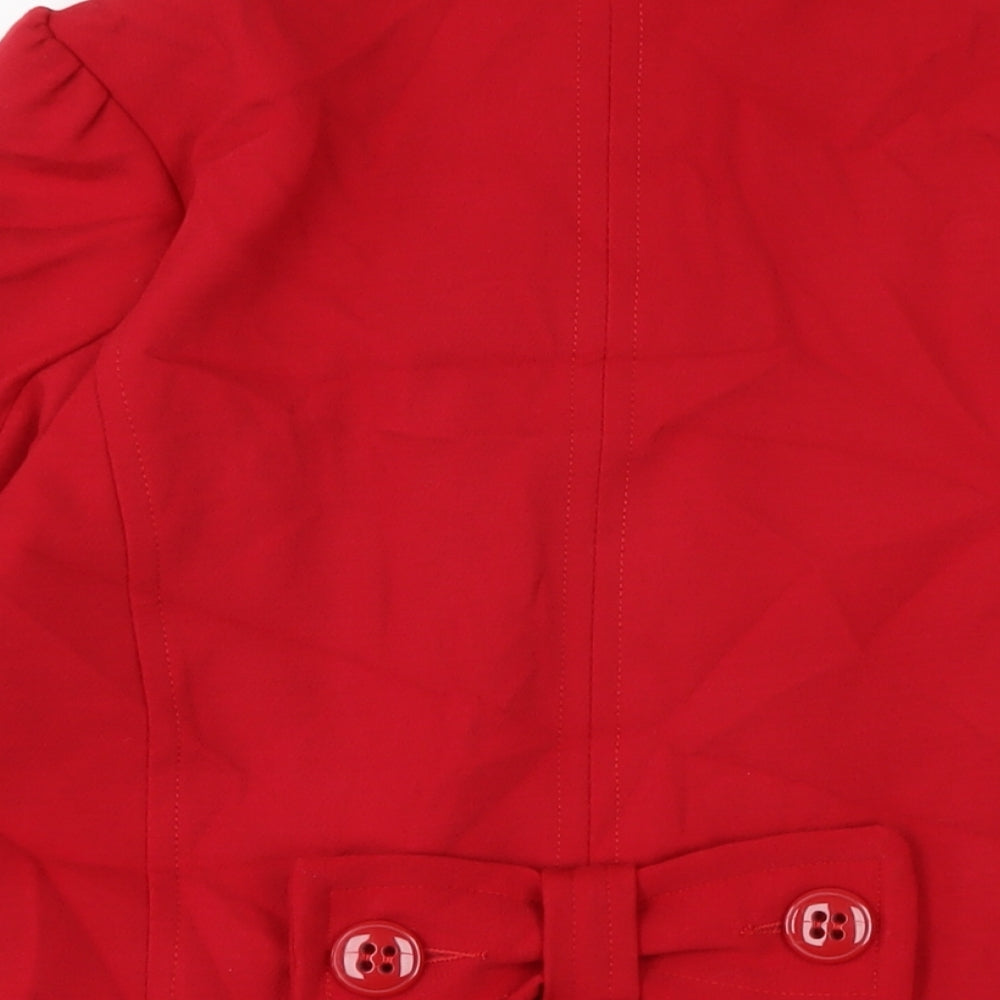 Atmosphere Womens Red Jacket Size 14 Button