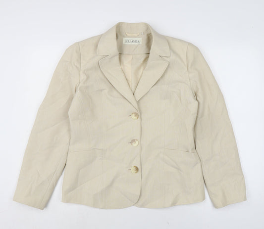 Womens UK Size 10 BHS Beige Jacket
