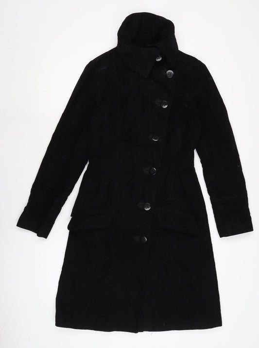 Womens UK Size 8 Warehouse Black Military Jacket