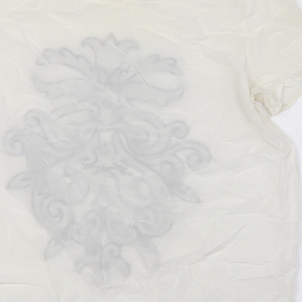 Womens UK Size 10 Koton Ivory Basic Button-Up