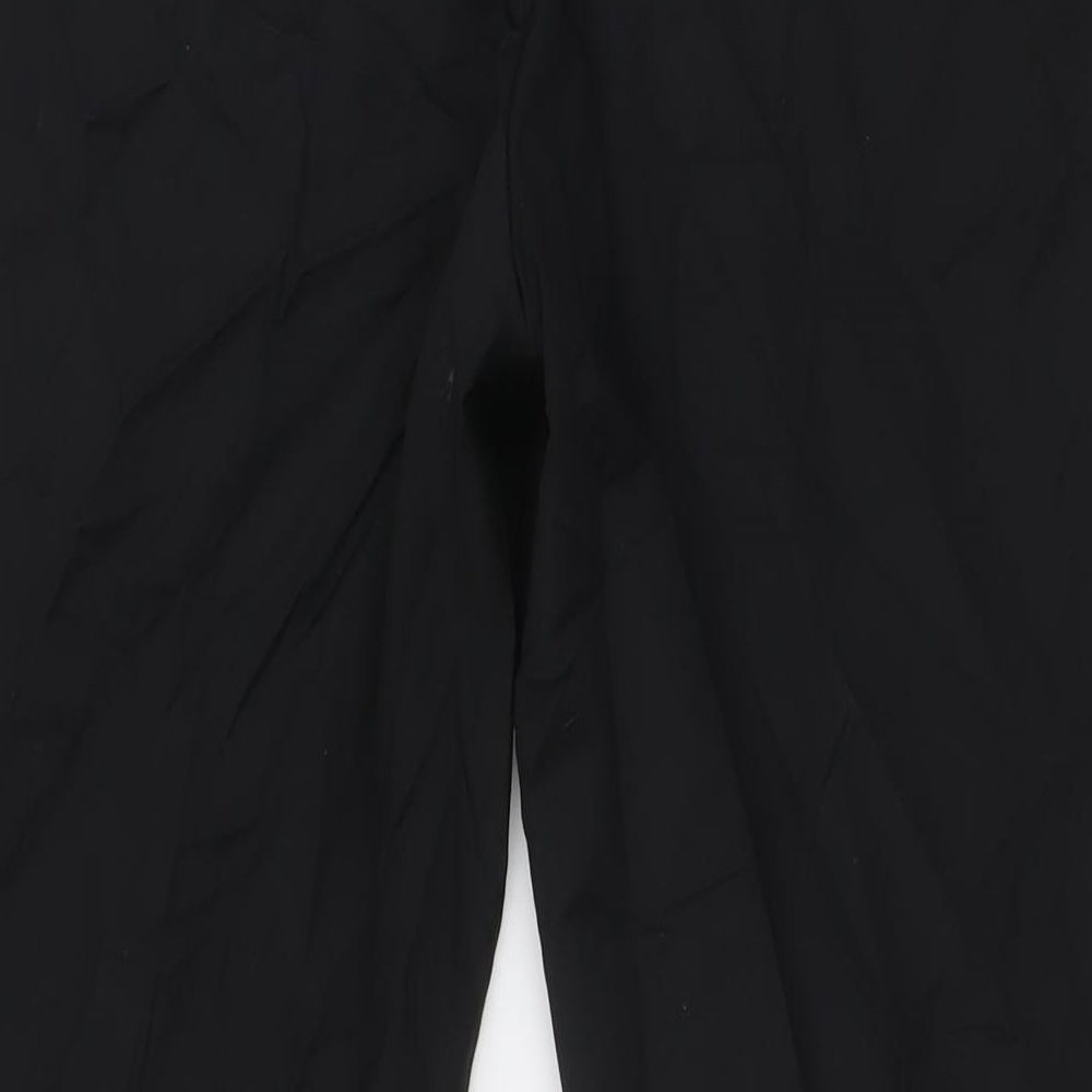 Black & White Mens Black Wool Trousers Size 32 in L38 in Regular Zip