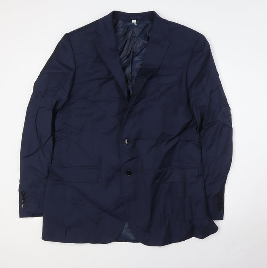 Mens UK Size 42 Autograph Big & Tall Blue Suit Jacket