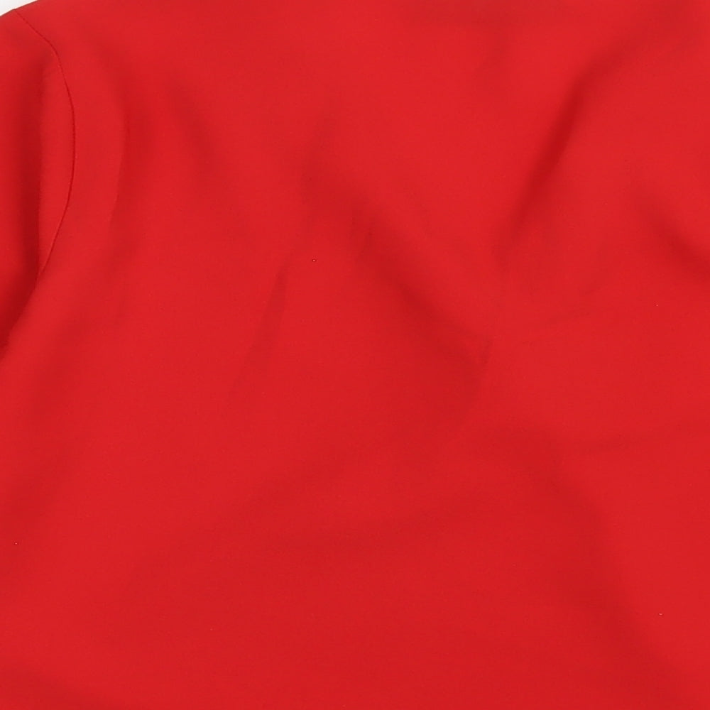 Womens UK Size 10 Wallis Red Basic Blouse