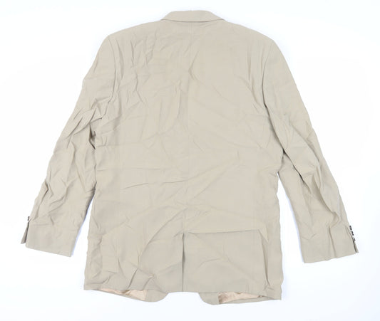 Mens UK Size 40 BHS Regular Beige Suit Jacket
