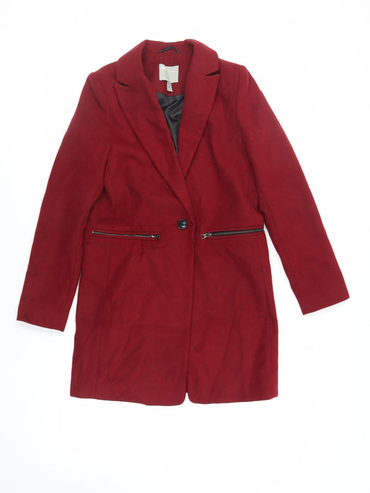 Womens UK Size 6 ASOS Red Overcoat