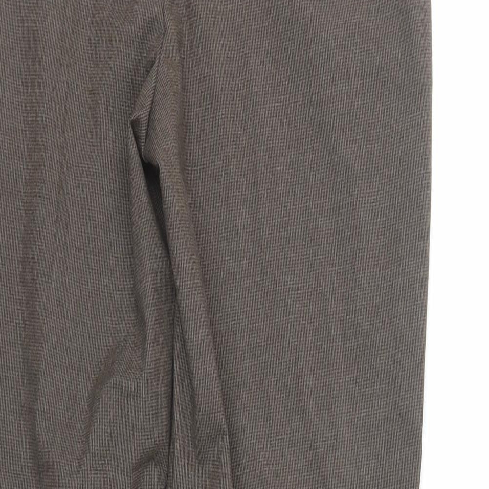 Womens UK Size 8 Marks and Spencer Regular Fit Brown Trousers