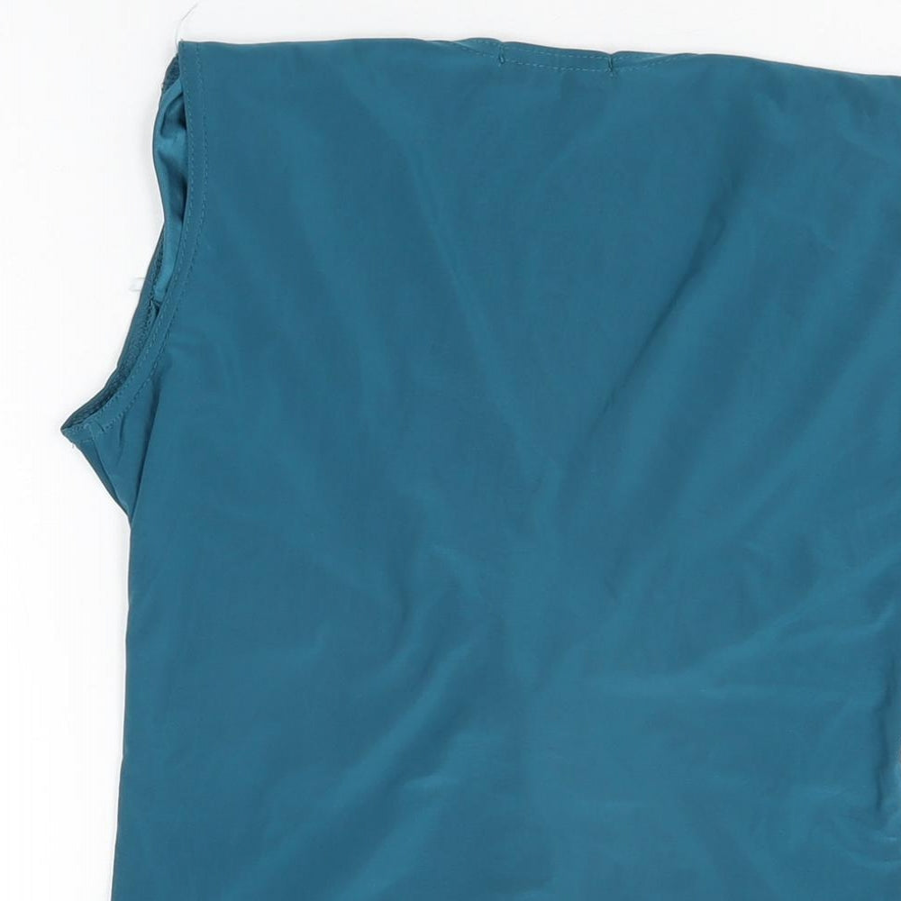 Womens UK Size 14 Krisp Blue Basic T-Shirt