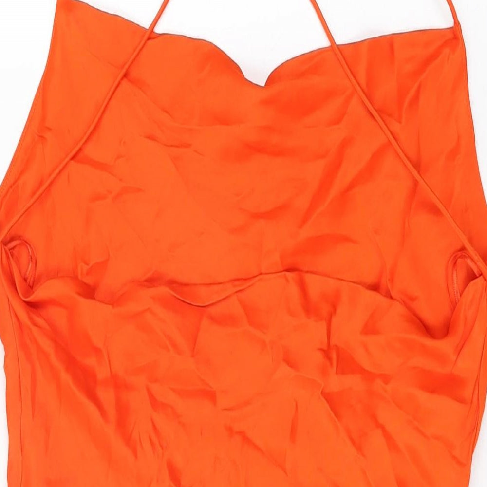 Womens UK Size S Zara Red Camisole T-Shirt