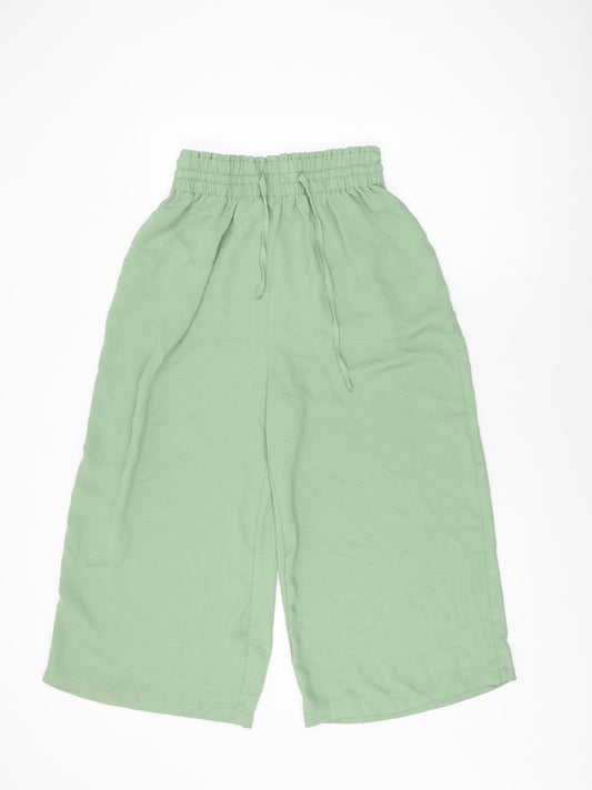 Womens UK Size L Stradivarius Regular Fit Green Trousers