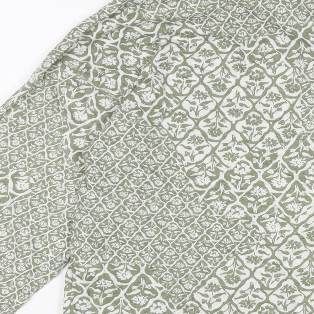 Womens UK Size 10 Marks and Spencer Green Basic T-Shirt