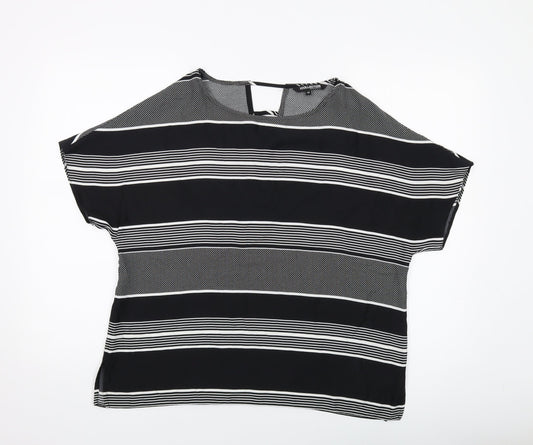 Womens UK Size 14 Debenhams Black Basic Blouse