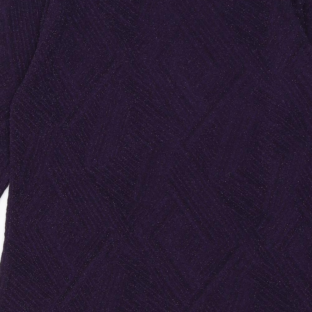 Womens UK Size S Wallis Purple Basic Blouse