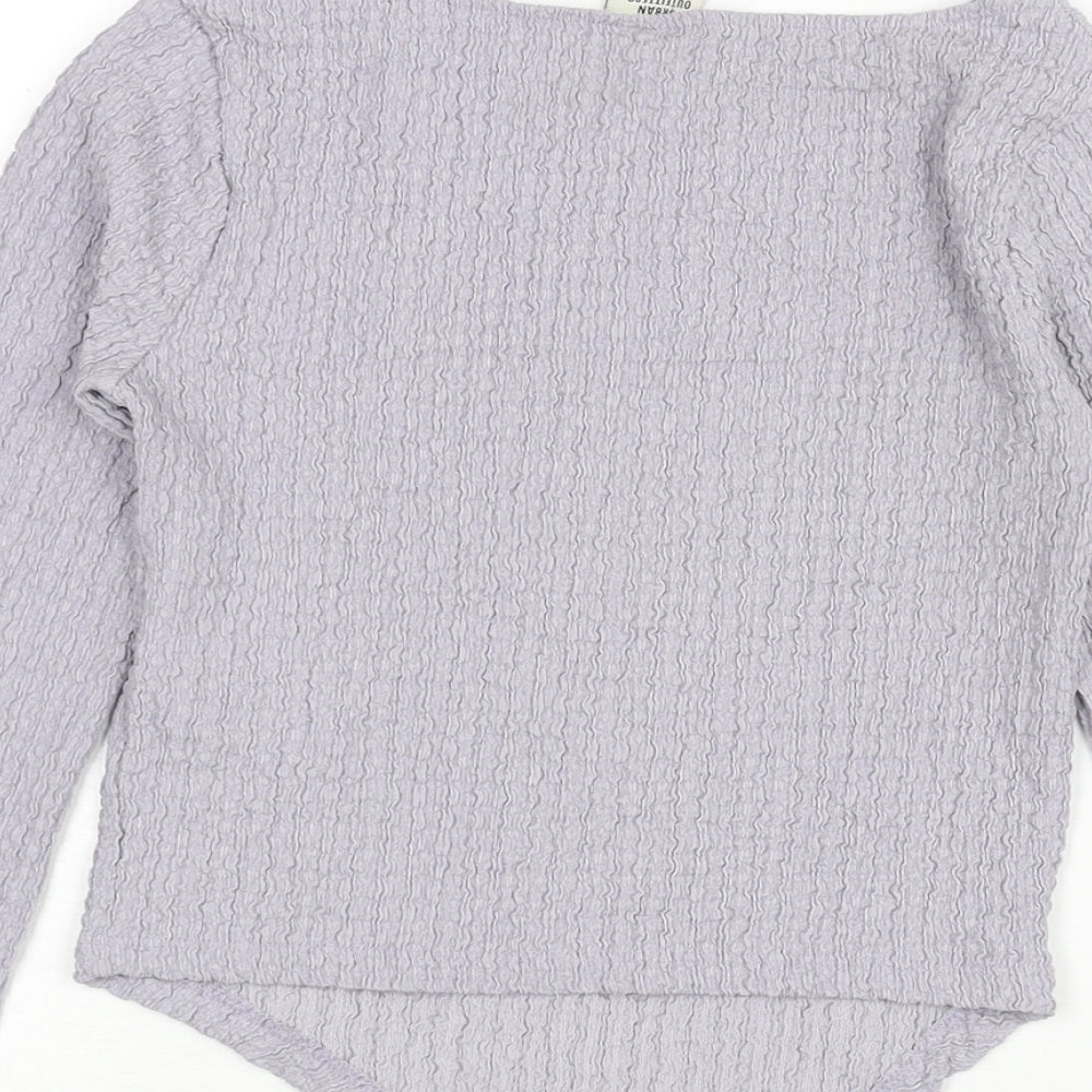 Womens UK Size XS Urban Outfitters Purple Basic Blouse