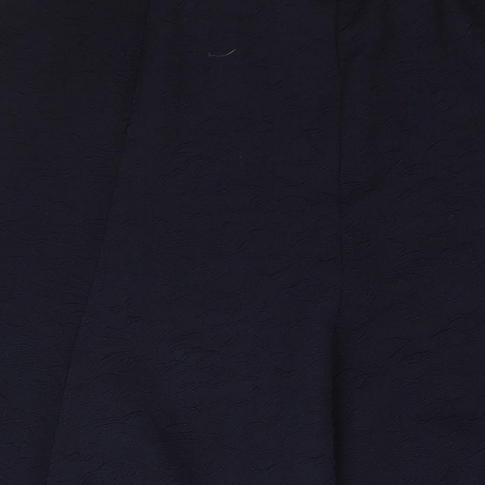 M&Co Womens Blue Geometric Polyester A-Line Skirt Size 12