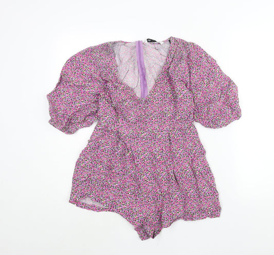 Womens UK Size M Zara One-Piece Multicoloured Playsuit