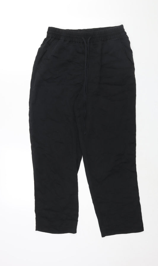 Womens UK Size S H&M Regular Fit Harem Black Trousers