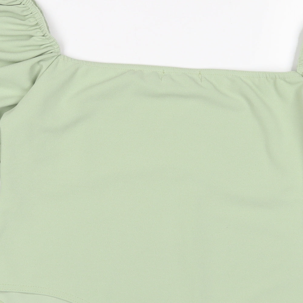 I SAW IT FIRST Womens Green Polyester Bodysuit One-Piece Size 14 Pullover