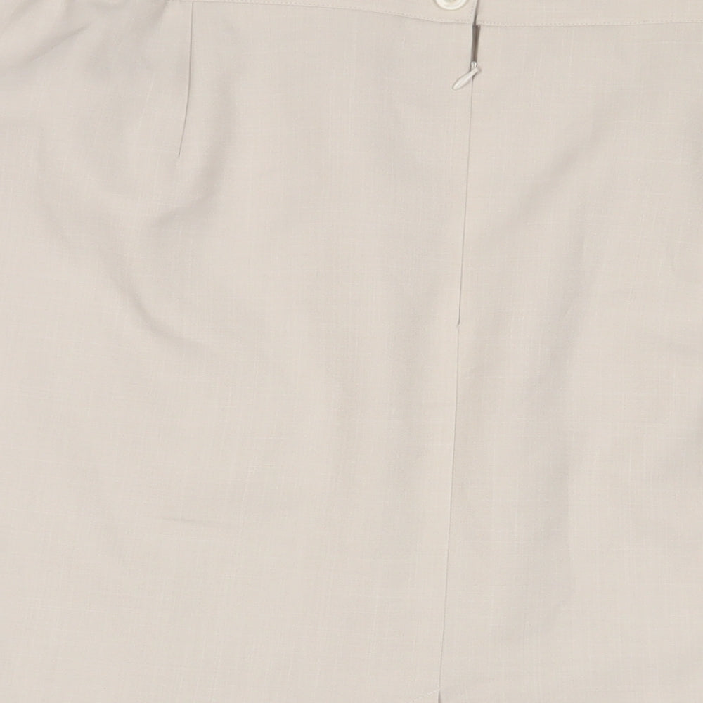 Debenhams Womens Beige Polyester A-Line Skirt Size 22 Zip
