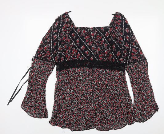 Womens UK Size 16 essence Red Basic Blouse
