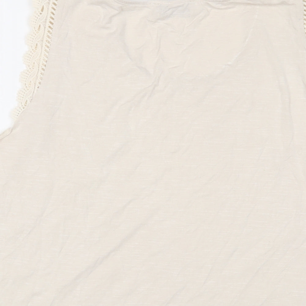 Womens UK Size 14 Per Una Beige Basic Tank