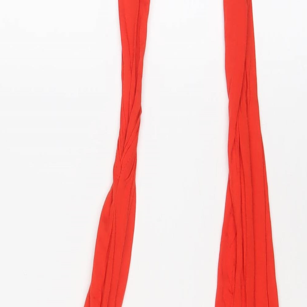 Boohoo Womens Red Polyester Bodysuit One-Piece Size 14 Pullover