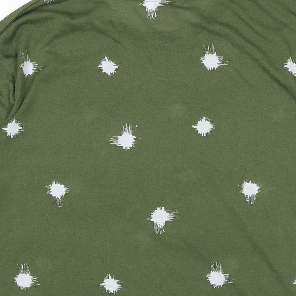 Womens UK Size 10 Marks and Spencer Green Basic T-Shirt