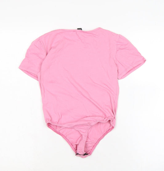 Womens UK Size 10 PRETTYLITTLETHING Pink Basic T-Shirt