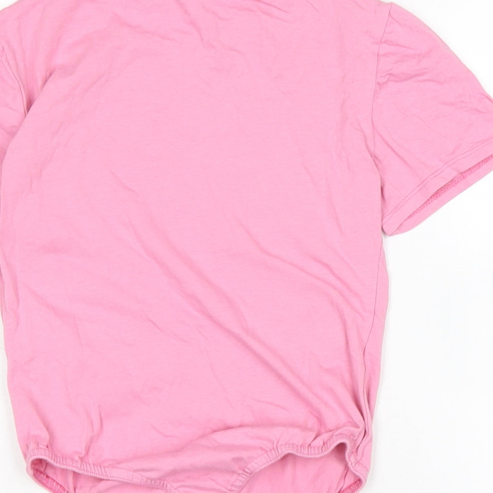 Womens UK Size 10 PRETTYLITTLETHING Pink Basic T-Shirt