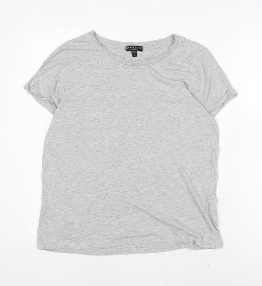 Womens UK Size L Brave Soul Grey Basic Polo