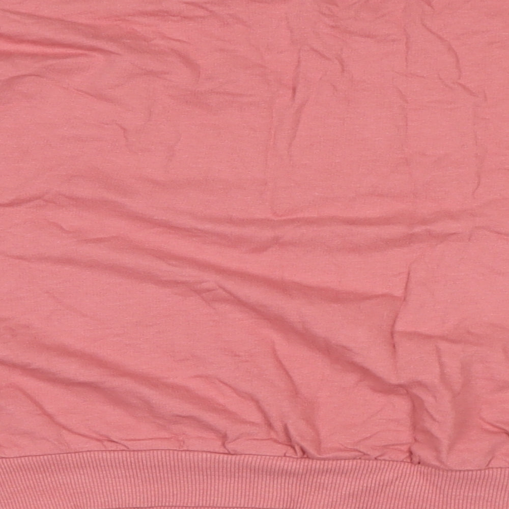 Womens UK Size 14 Max Pink Cropped T-Shirt